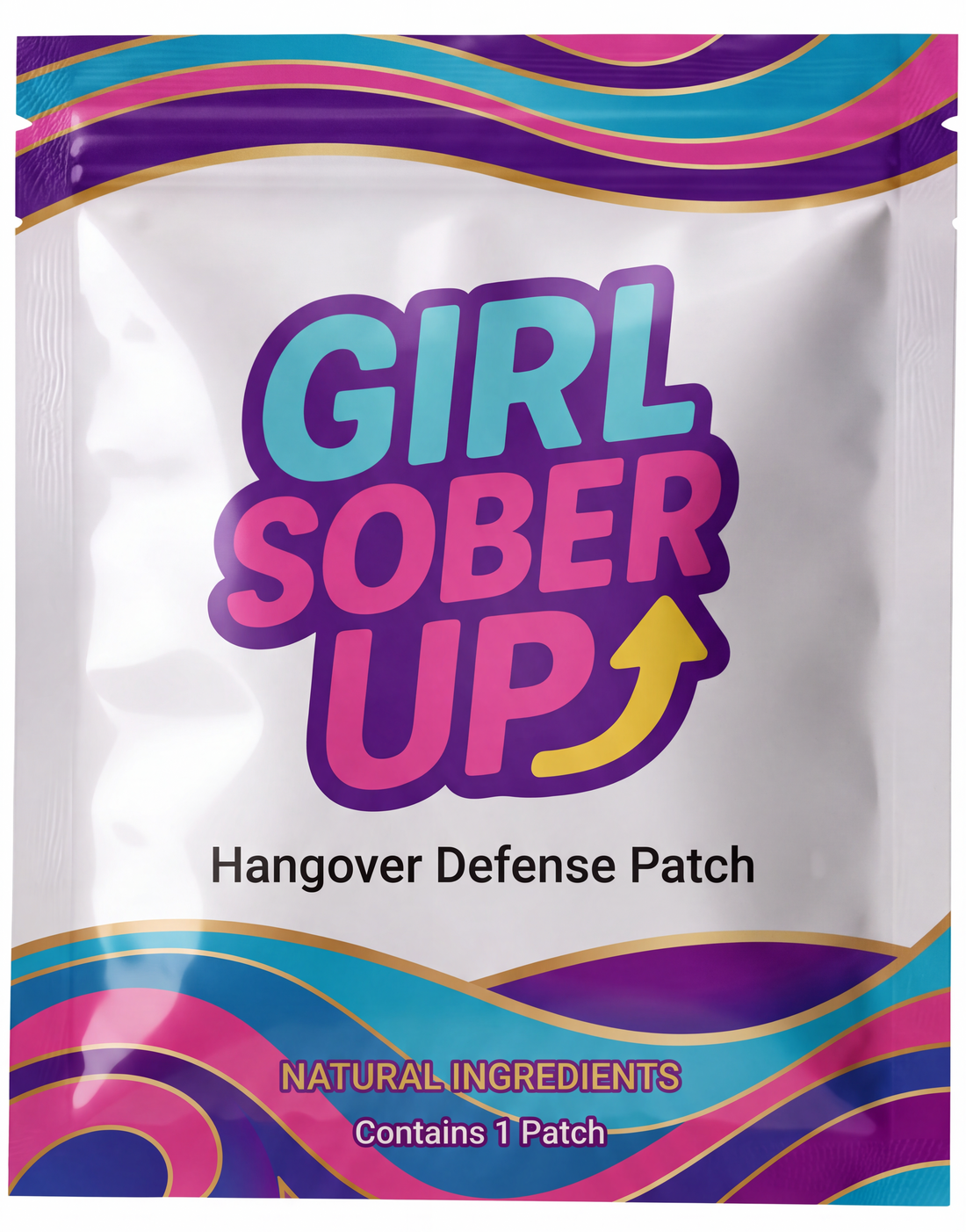 Girl Sober Up hangover defense patch package